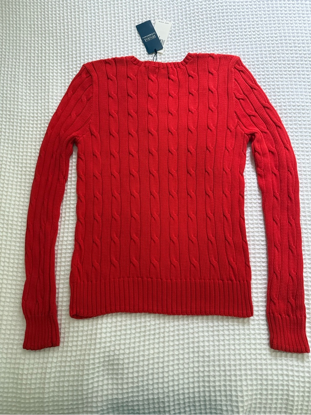 NWT Polo Ralph Lauren Cable Knit Pima Cotton Crewneck Sweater Large HOT DEAL🔥 - Picture 9 of 15